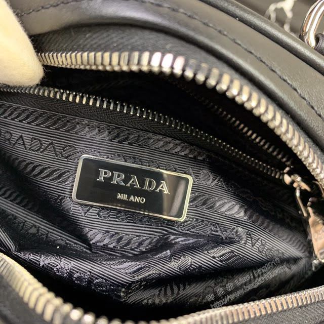 prada女包 普拉達2020年專櫃最新款 小牛皮女士手提包 1BB071 拼接菱形圖案 prada單肩女包  pyd2202